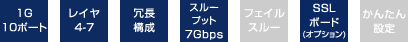 10ポート　冗長構成　スループット7Gbps